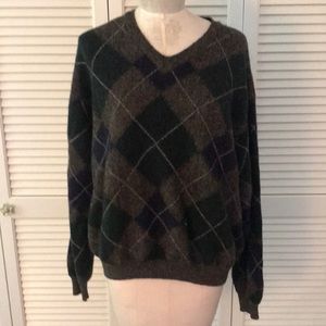 Superfine baby alpaca argyle sweater